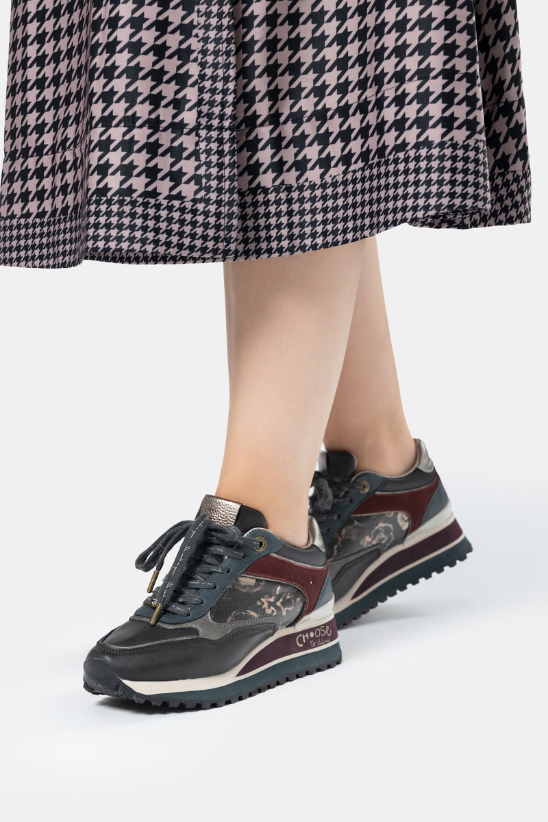 Dark grey platform sneakers