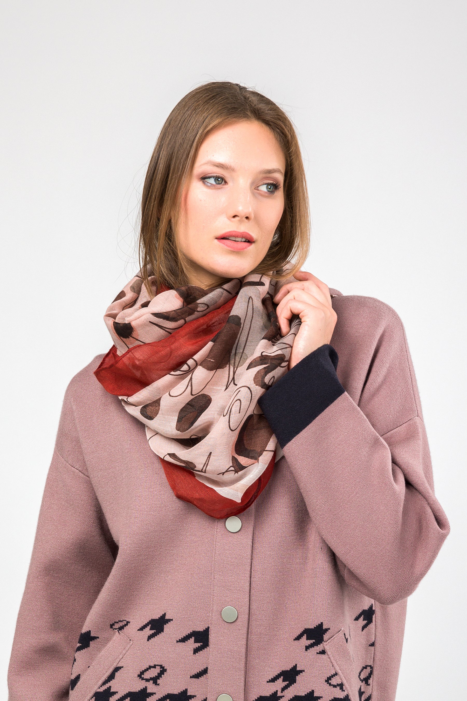 Mademoiselle printed scarf