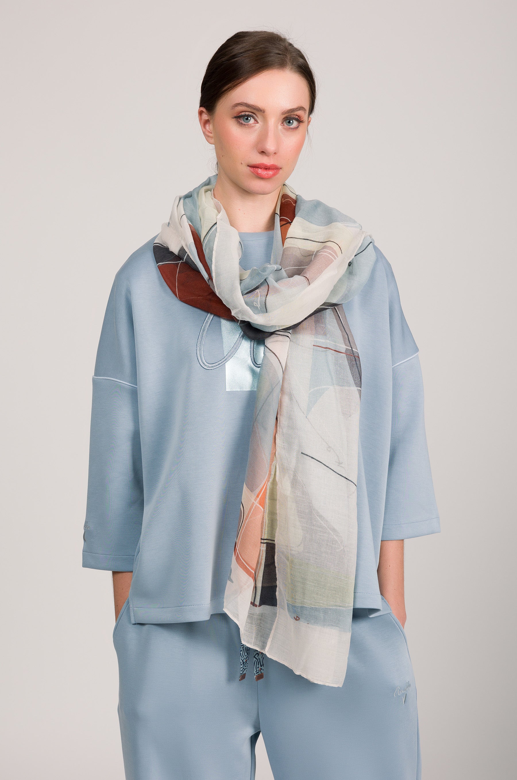 Printed scarf Eikon
