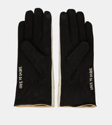 Black and beige Contemporary gloves