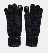 Navy blue logomania gloves.