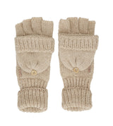 Beige logo mittens