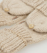 Beige logo mittens