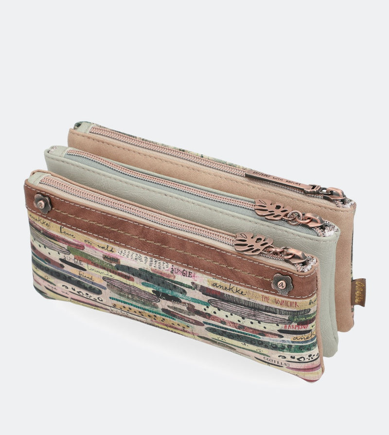 Jungle triple compartment pencil case