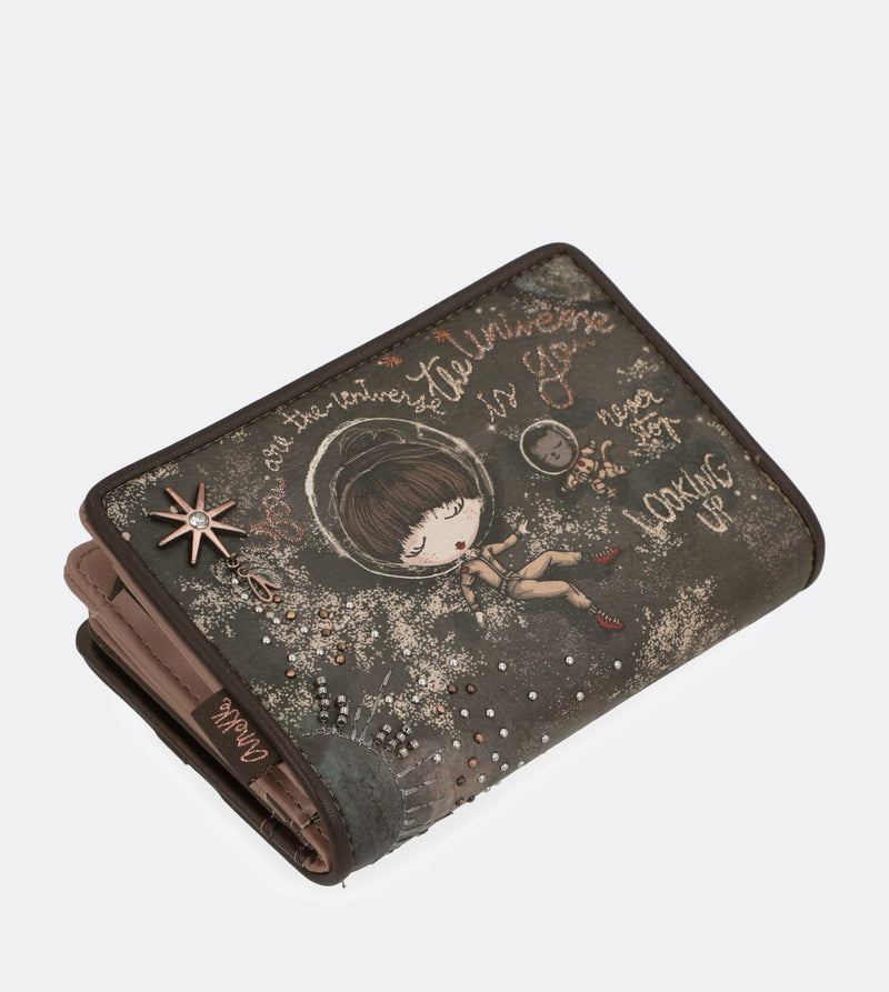 Lovely universe wallet with a printed design