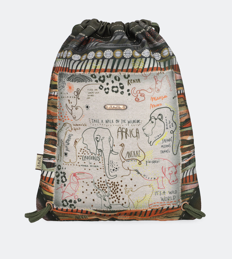 Safari fusion Drawstring backpack