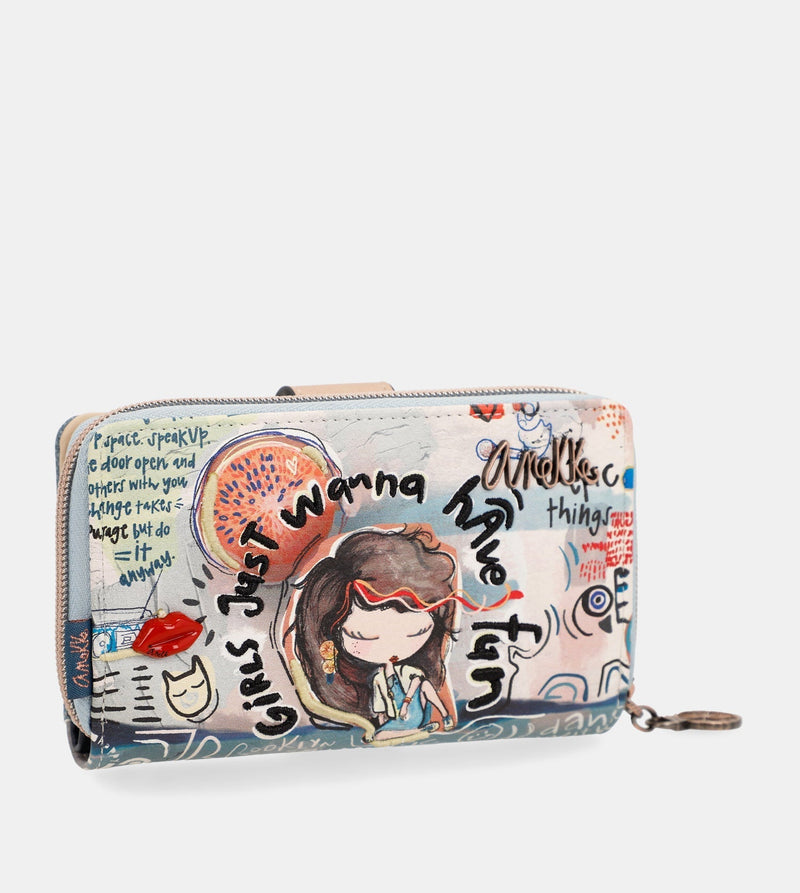 Fun & Music large printed wallet Anekke