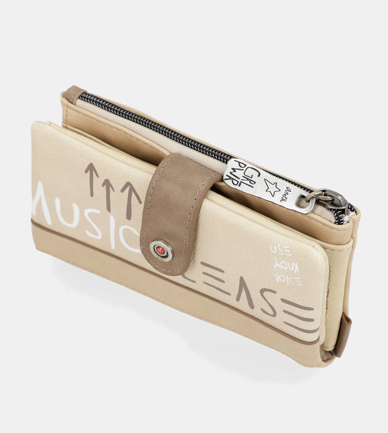 Energy beige large wallet