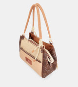 Tribe tote bag with braided handles