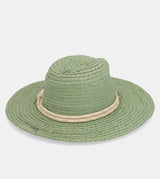 Sombrero rafia verde