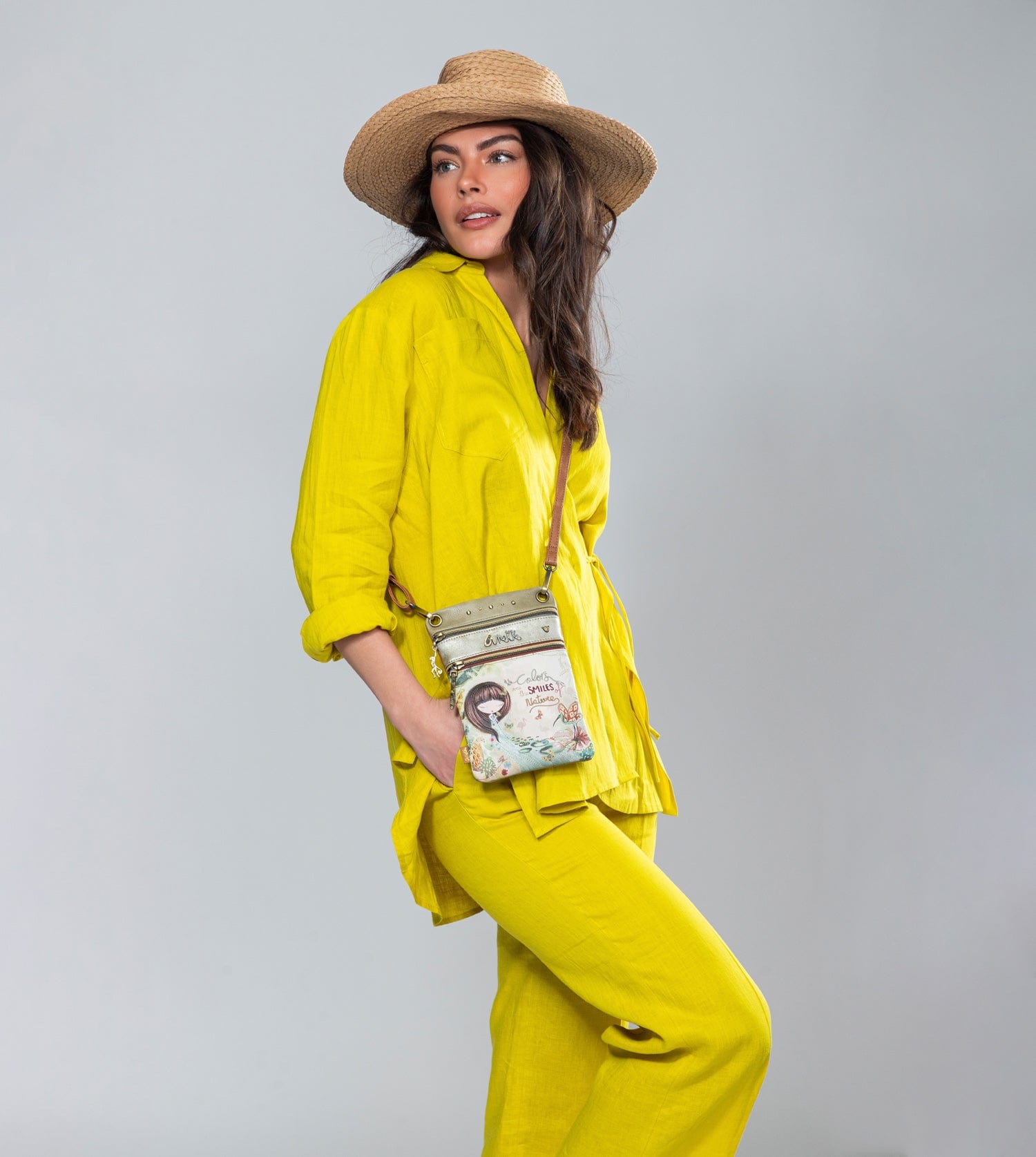 Amazonia mini crossbody bag with double compartment