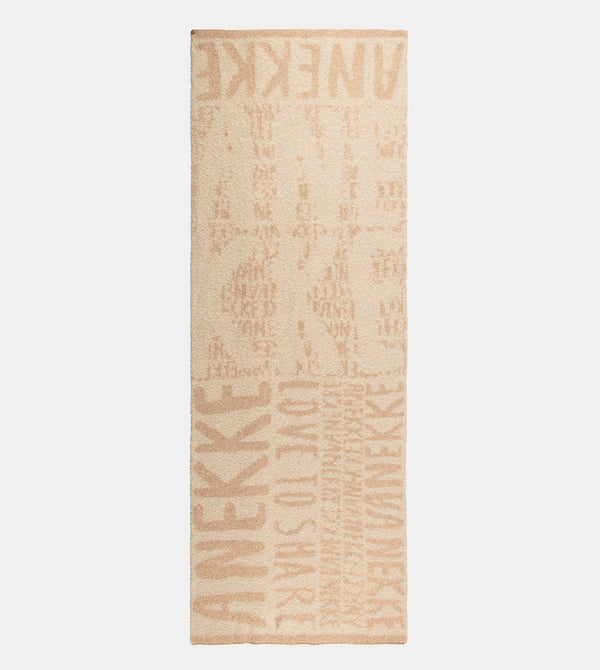 Beige logomania scarf.