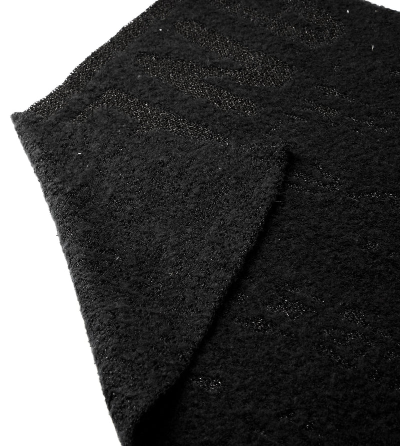 Black logomania scarf.