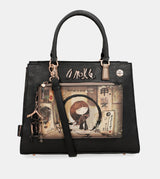 Shōen black tote with shoulder strap