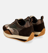 Brown Palette Patterned Sports Sneakers