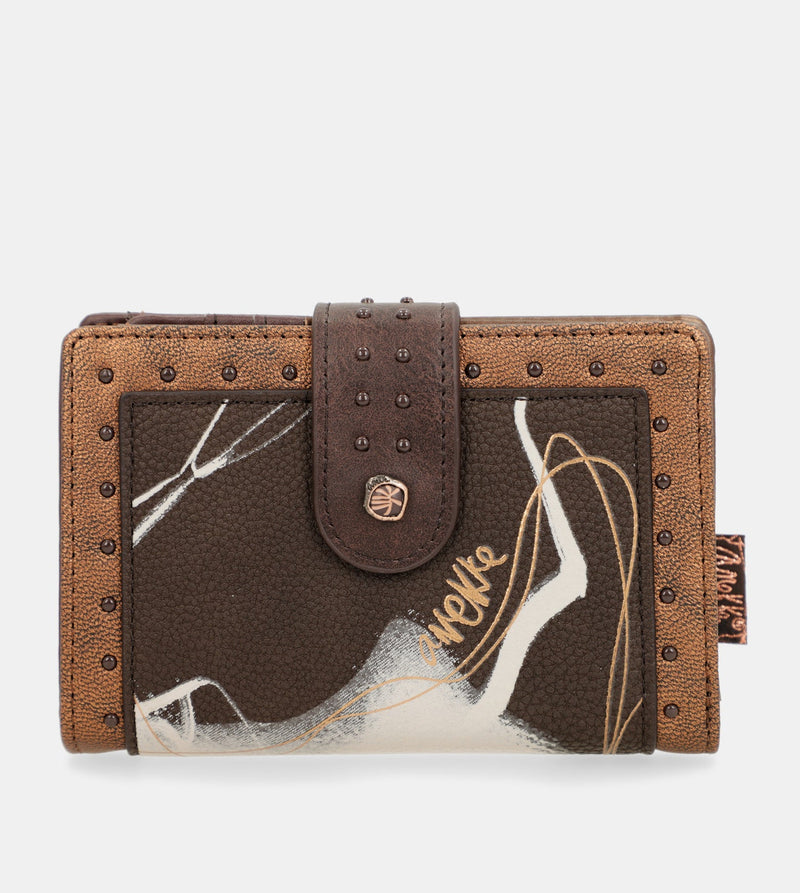 Nature Shodō brown flexible RFID wallet