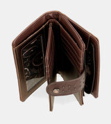 Nature Shodō brown flexible RFID wallet