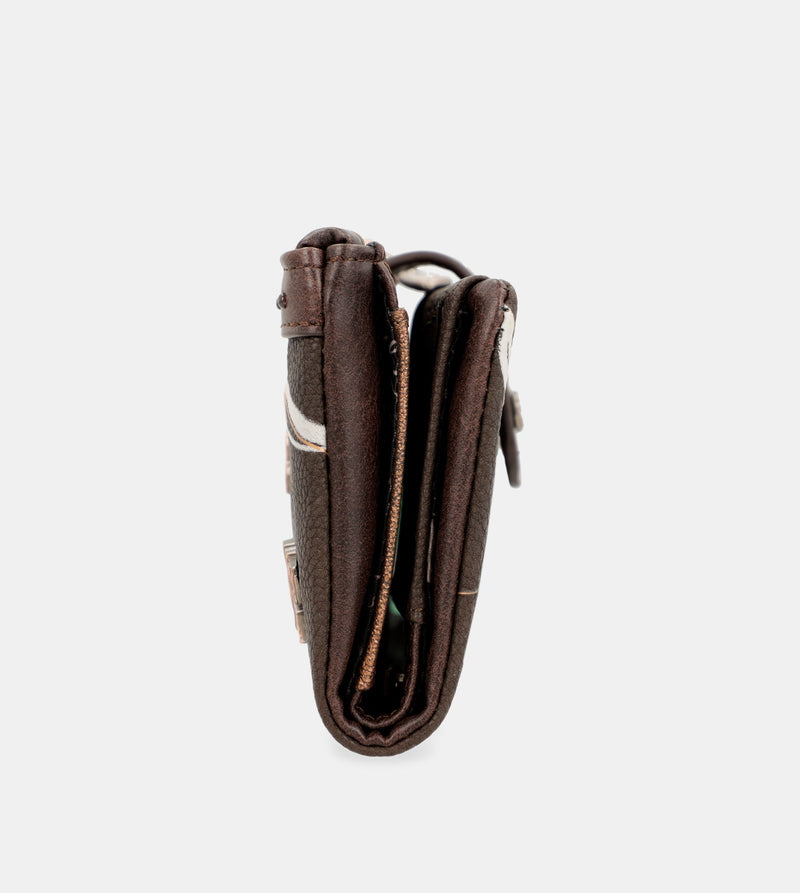 Nature Shodō Brown RFID Flexi Wallet brown