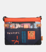 Contemporary large printed shoulder bag