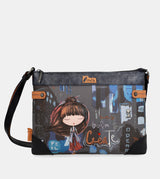 Contemporary large printed shoulder bag