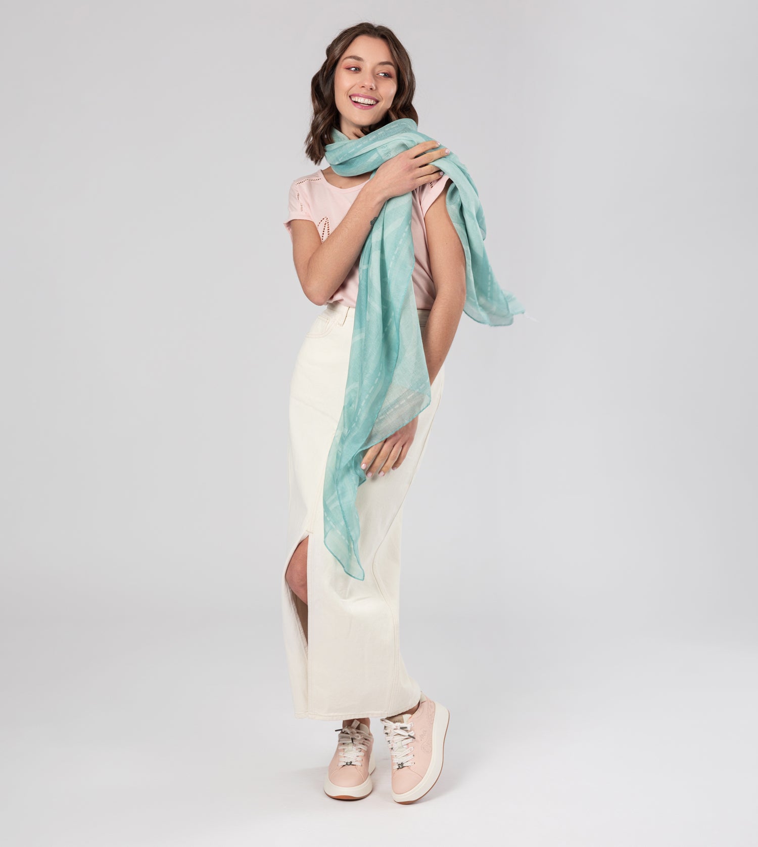 Peace & Love green scarf