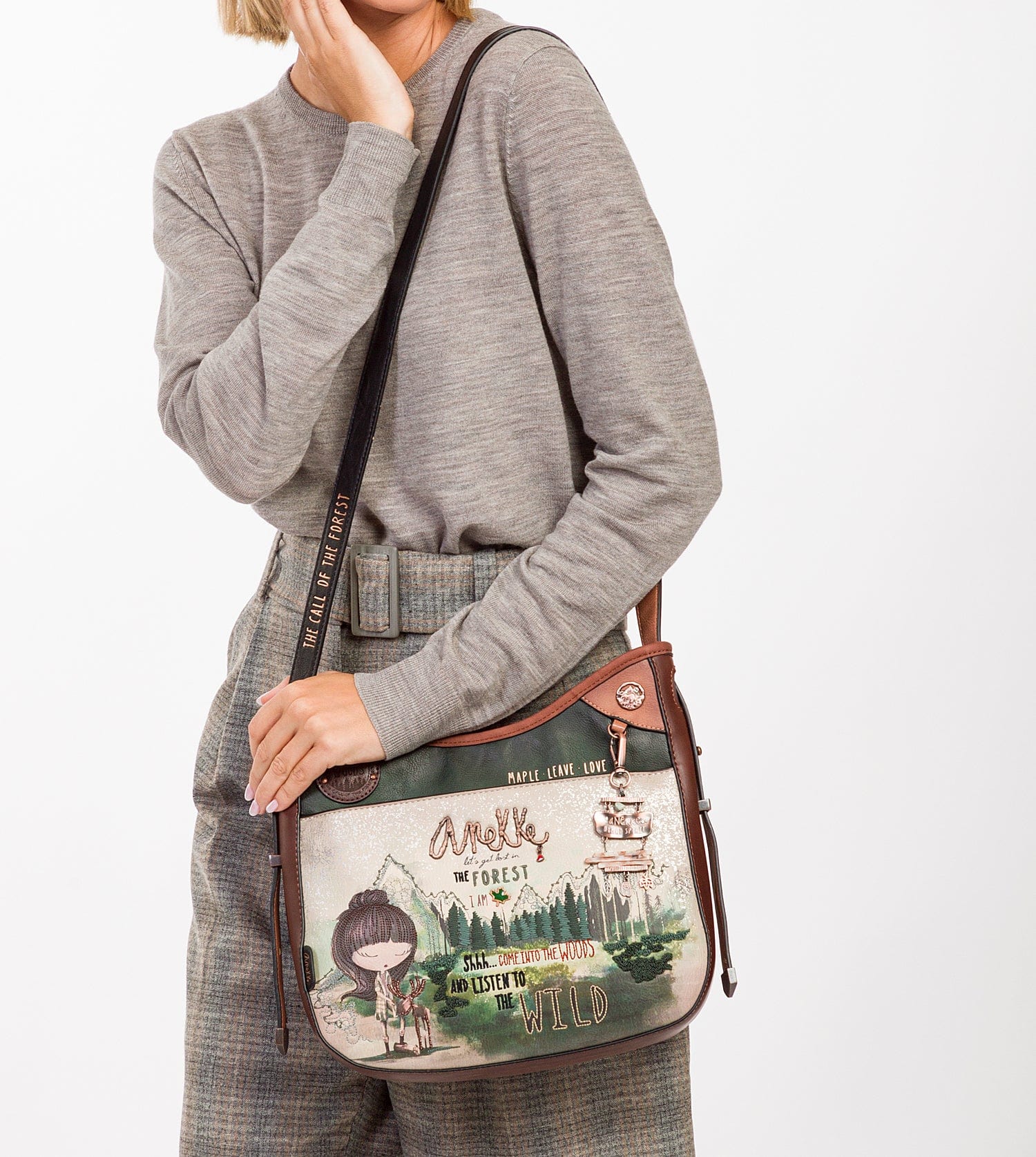 The Forest wide handle messenger bag