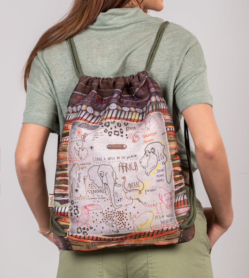 Safari fusion Drawstring backpack